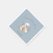 ポーラーベアーボーイブルーベビーシャワーナプキンズ スタンダードカクテルナプキン (角)