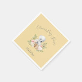 ポーラーベアーボーイ女の子イエローベビーシャワーナプキンズ スタンダードカクテルナプキン (角)