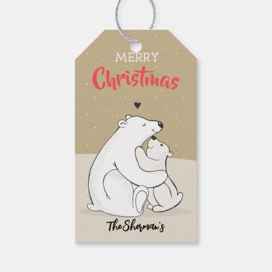 ポーラーベアーラブクリスマスギフトタグ ギフトタグ (裏面)