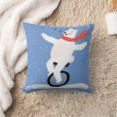 ポーラーベアー歌&ライディングユニサイクルスノーホリデー クッション (ブランケット)