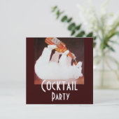 ポーラーベアー カクテルパーティー ブラウン ホワイト アイス メタリック 招待状 (スタンド正面)