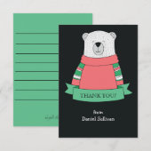 ポーラーベアー 感謝カード 招待状 (正面/裏面)