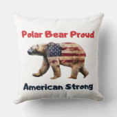 ポーラーベア国旗アメリカ クッション (裏面)