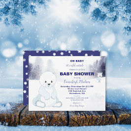 ポーラーベア水彩ベイビーシャワー