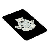 ポーラーベア瞑想ギフトヨガ恋人の女性ヨガ マグネット (右側)