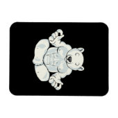 ポーラーベア瞑想ギフトヨガ恋人の女性ヨガ マグネット (横)