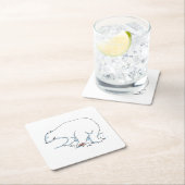 ポーラーベア紙コースター スクエアペーパーコースター (インサイチュ)