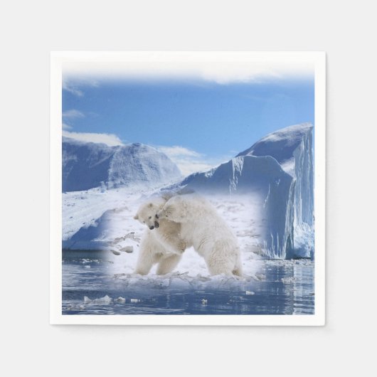 ポーラーベア紙ナプキンス スタンダードカクテルナプキン (正面)