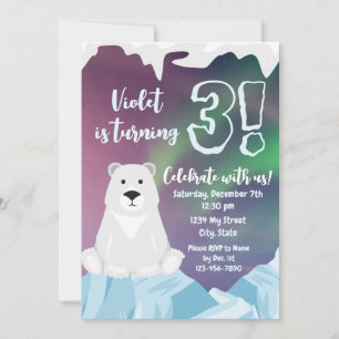 ポーラーベア誕生日招待状 招待状