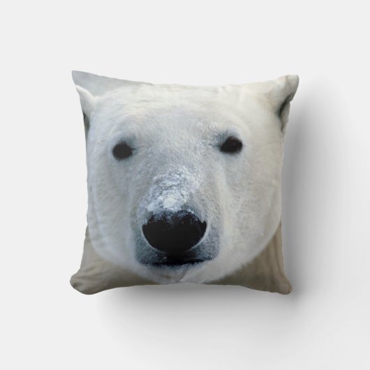 ポーラーベア顔 クッション (正面)