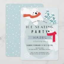 ポーラーベア アイススケート ブルー バースデーパーティー