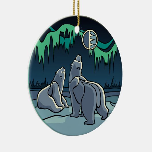 ポーラーベア アート オーナメント クマの置物 クマのギフト (右)