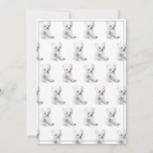 ポーラーベア ウォーターカラー ベビーシャワー 招待状 (裏面)