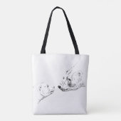 ポーラーベア&キューブトートバッグベアートショッピングバッグ トートバッグ (裏面)