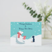 ポーラーベア&ペンギン！ ポストカード (スタンド正面)