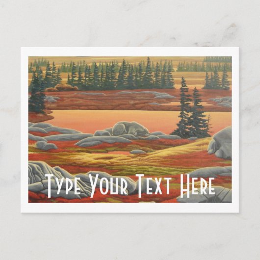 ポーラーベア ポストカード 秋のクマ アート ポストカード (正面)