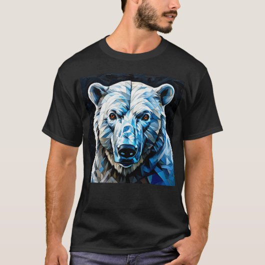 🐻❄️ ポーラーベア 北極の輝き ❄️ ミニマルな冬 Tシャツ (正面)