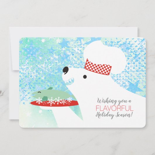 ポーラーベークシェフケータリングレストランクリスマスカード シーズンカード (正面)