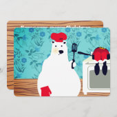 ポーラーベークシェフ料理サンタクリスマスカード シーズンカード (正面/裏面)