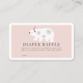 ポーラーベークピンクガールおむつラッフルチケット エンクロージャーカード (正面)