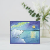 ポーラーベームーンクリスマスホリデーポストカード ポストカード (スタンド正面)