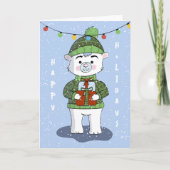 ポーラーベー空白のフォールドホリデーカード シーズンカード (正面)