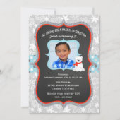 ポーラーボー表現イフォト誕生日招待状 招待状 (正面)