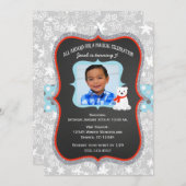 ポーラーボー表現イフォト誕生日招待状 招待状 (正面/裏面)