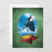 ポーラー・エクスプレス | ホリデー フレーム付きの列車到着 シーズンポストカード (正面/裏面)