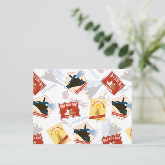 ポーラー・エクスプレス | レトロなステッカー・パターン シーズンポストカード (スタンド正面)