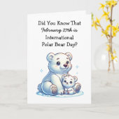 ポーラ国際的ンベアの日2月27日 カード (黄色い花)