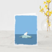 ポーラ熊のグリーティ空白のングカード カード (黄色い花)