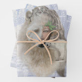 ポーラ素晴らしウルフとフェアリー、ポーラーベア、雪t ラッピングペーパーシート (インサイチュ)