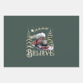 ポーラ表現クス・ギフト信じ・クリスマス冬 ラッピングペーパーシート (正面)