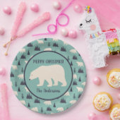 ポーラ·ベア·クリスパターン(の模様が)あるマス·パーティー ペーパープレート (パーティー)