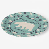 ポーラ·ベア·クリスパターン(の模様が)あるマス·パーティー ペーパープレート (アングル)