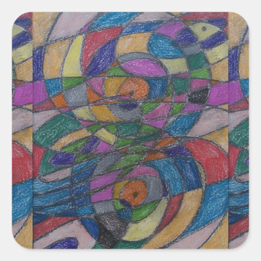 ポーラ・ライリーのアーティストステッカー スクエアシール (正面)