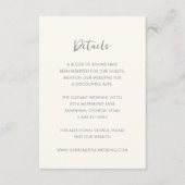 ポーリナモダンアイボリーシンプルエレガントウェディング エンクロージャーカード (正面)