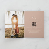 ポーリナモダンタンシンプルエレガントウェディング 招待状 (内部)