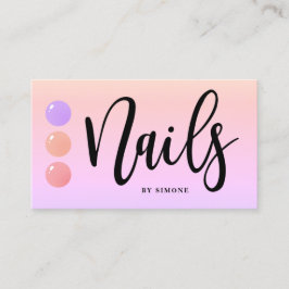 ポーリモダンエレガントッシュがカラフル爪、 ネイル 名刺