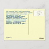 ポーリング幽霊ライトの中の女性ライトの葉書に! ポストカード (裏面)