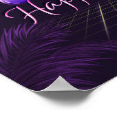 ポーリン名Vorname lila retroポスターGeburtstag ポスター (角)