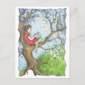 ポーリ読ンが木を登る ポストカード (正面)