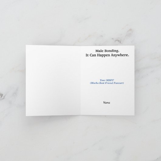 ポールおもしろいグリーティングカードに男性の男性の絆 カード (内部)