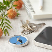 ポールにコウノトリ キーホルダー (側面)