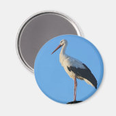 ポールにコウノトリ マグネット (正面/裏面)
