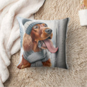 ポールに舌を付けたアイリッシュセ凍っていッター クッション (ブランケット)