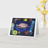 ポールのまわりに・クレー カード (黄色い花)