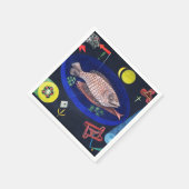 ポールのまわりに・クレー スタンダードカクテルナプキン (角)