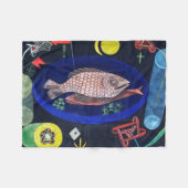 ポールのまわりに・クレー フリースブランケット (正面(横))